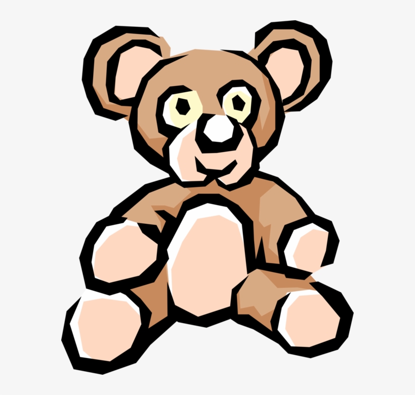 Vector Illustration Of Child's Stuffed Animal Teddy - Boucle D, transparent png download