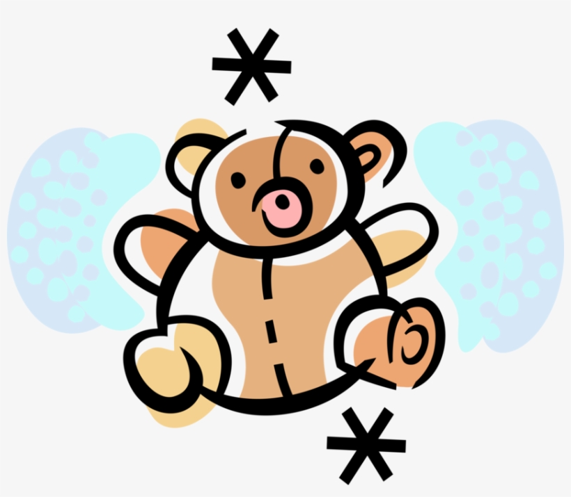 Vector Illustration Of Child's Stuffed Animal Teddy - Teddy Bear Graphic, transparent png download