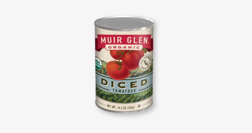 Can Of Muir Glen Diced Tomatoes - Bush Tomato, transparent png download