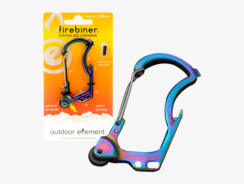 Firebiner Survival Edc Cara600x600 - Outdoor Element Firebiner, transparent png download