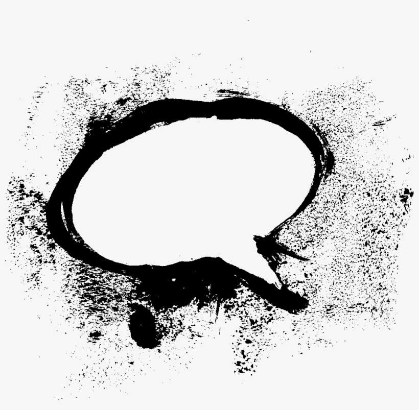 Speech Bubble Png Cute Download - Grunge Speech Bubble Free, transparent png download