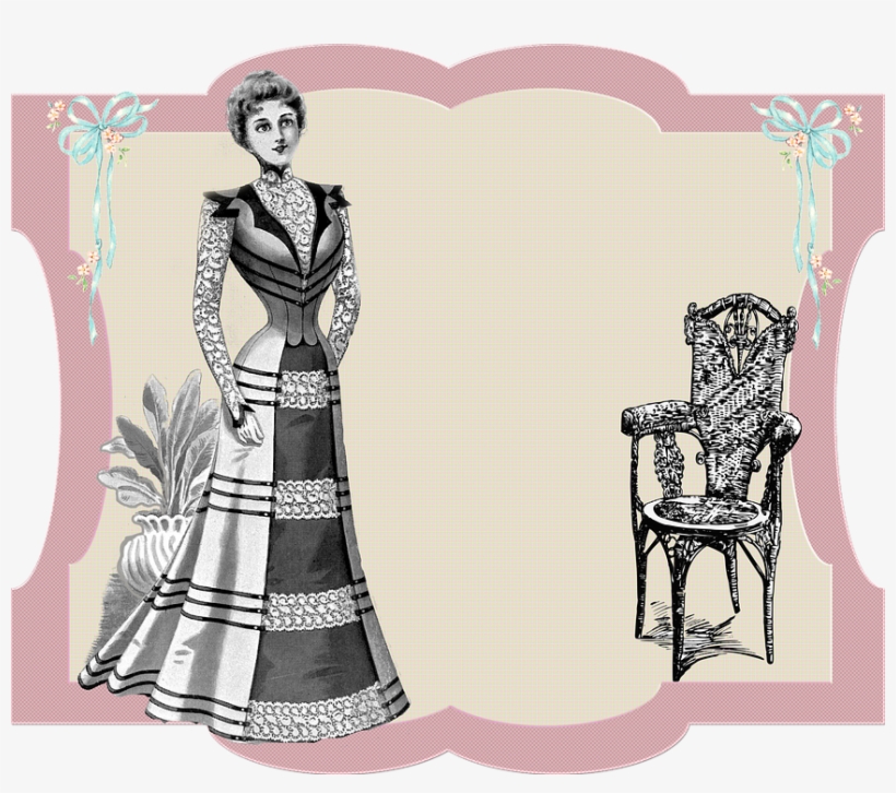 Lady, 1920, Woman, Vintage, Girl, Female, Beauty, Old - Quirky Victorian Octopus Lady #1 Note Cards, transparent png download