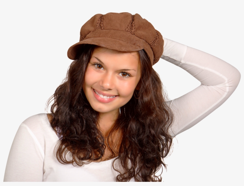 1608 X 1139 - Girl With Hat Png, transparent png download