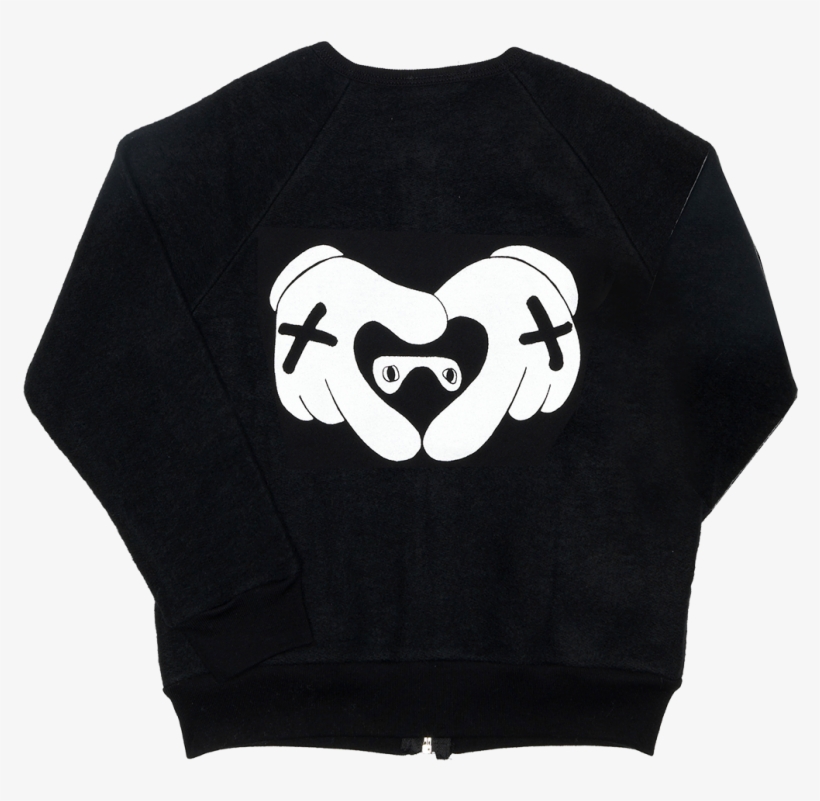 Beau Loves Zip Jacket Heart Hands - Crew Neck, transparent png download