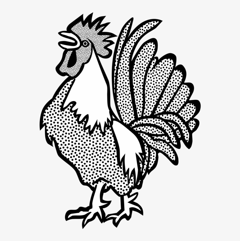 Rooster Hamburg Chicken Sticker Black And White Coloring - Dont Be A Cock Sucker Decal, transparent png download