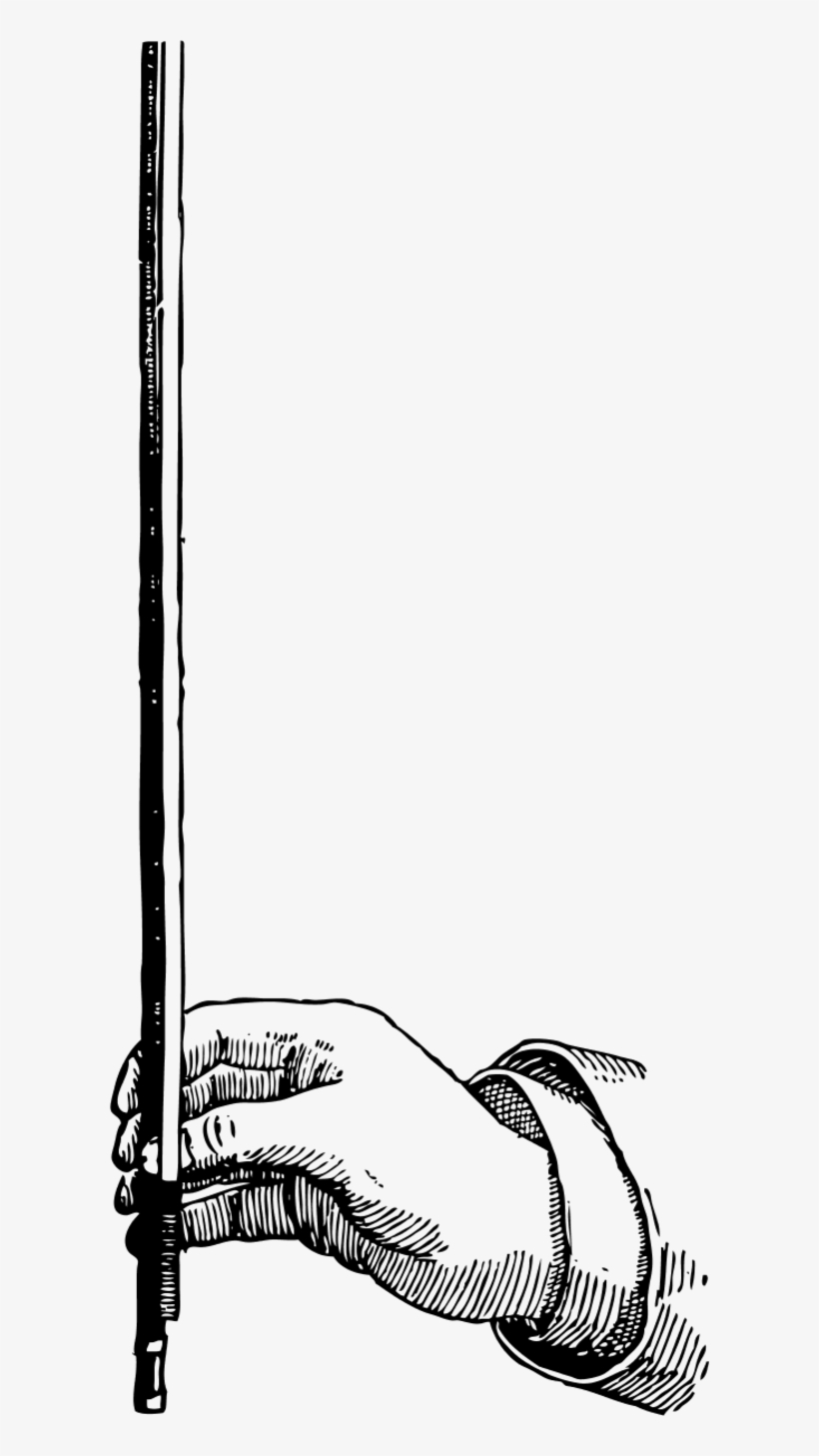 Hand Holding Violin Bow Clipart - Clip Art, transparent png download