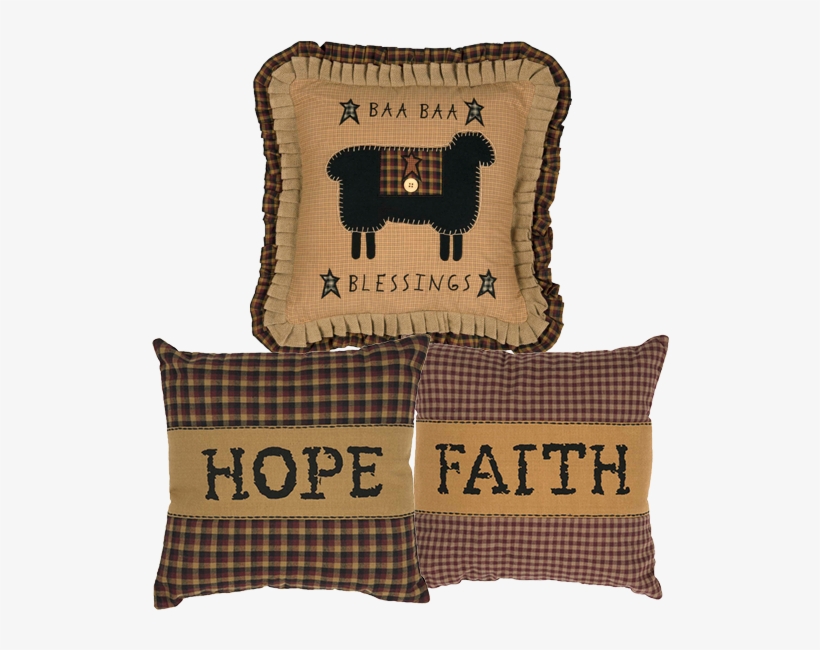 Baa Baa Blessings, Faith & Hope Pillow Set - Vhc Brands Baa Blessings X 18" Pillow, transparent png download