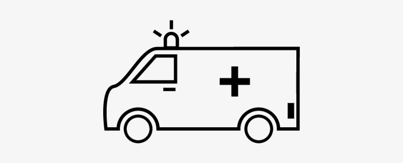 Ambulance, Ios 7 Interface Symbol Vector - Outline Of A Ambulance, transparent png download