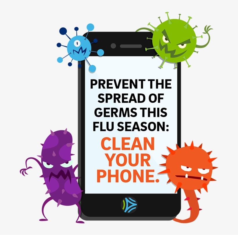 Clean Germs From Your Phone To Help Prevent Flu - Sign, transparent png download