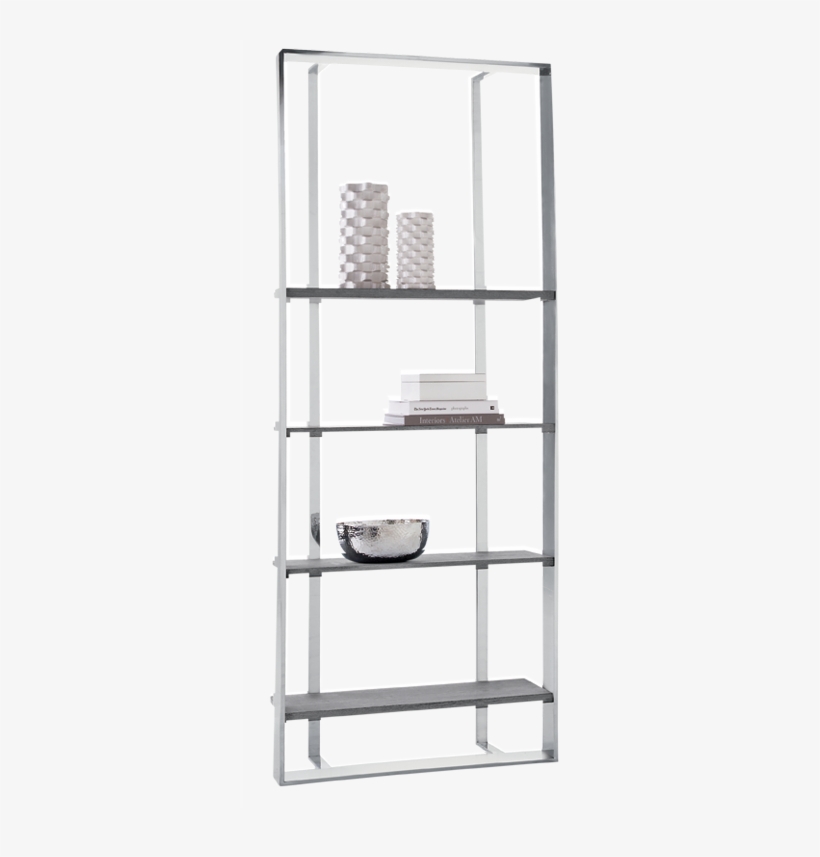 Sunpan 'club' Dalton Stainless Steel Bookshelf, Grey, transparent png download