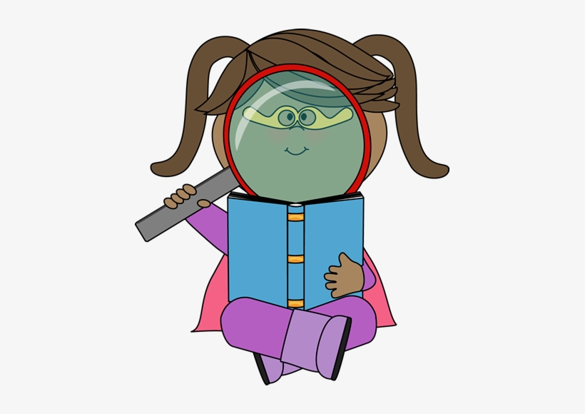 Superhero Clip Art - Magnifying Glass Book Clipart, transparent png download