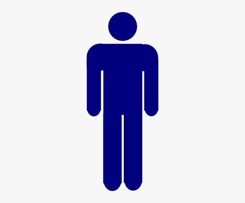 Person Outline Clip Art Transparent Person Outline - Blue Boys Bathroom
