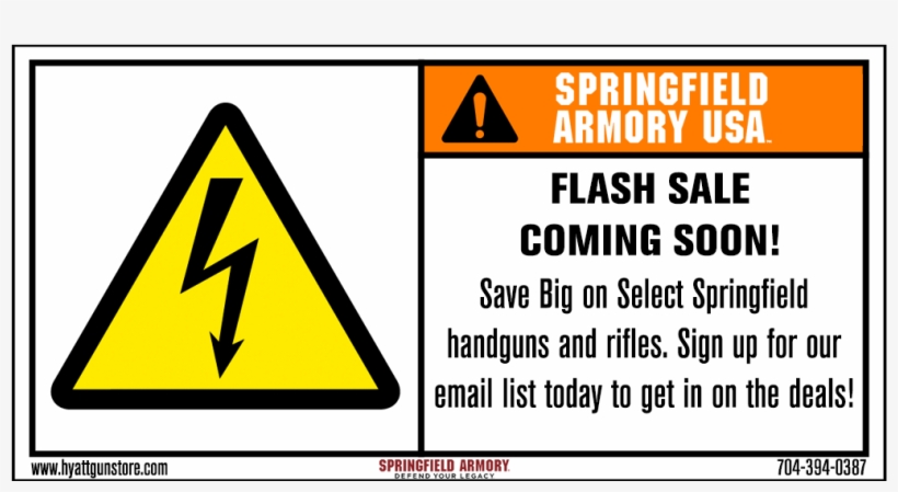 Our @springfield Inc Flash Sale Is Coming Soon - Signage Danger High Voltage, transparent png download