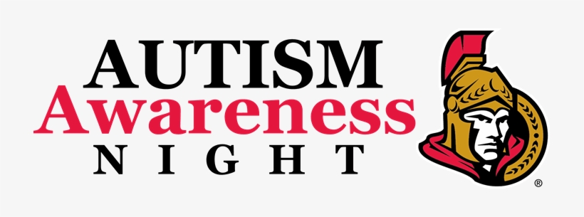 Autism Awareness Night 2017 Logo - Nhl Ottawa Senators Perfect Cut Color Decal, 8" X 8", transparent png download