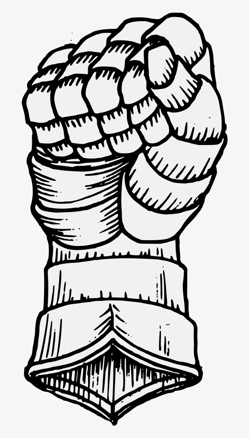 Clenched Gauntlet - Gauntlet Fist Heraldry Vector, transparent png download