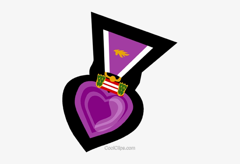 Purple Heart, War Medal Royalty Free Vector Clip Art - Purple Heart Medal, transparent png download