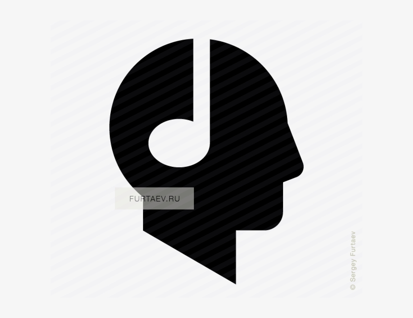 Vector Icon Of Male Profile With Headphones - Head With Headphones Vector, transparent png download