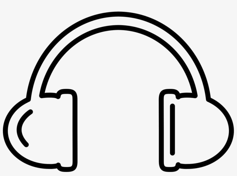 Headphones Outline Svg Png Icon Free Download - Headphones, transparent png download