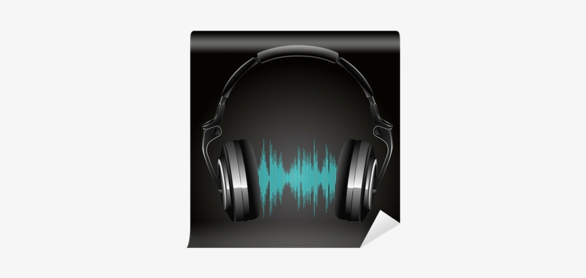 Vector Illustration Wall Mural • Pixers® • We Live - Headphones, transparent png download