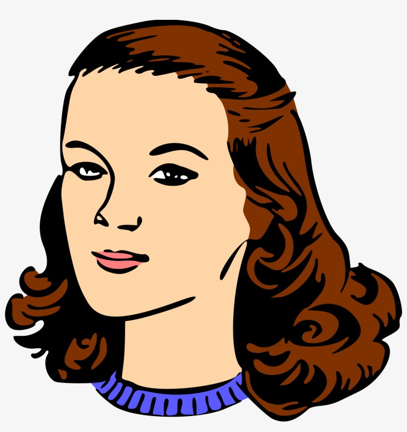 Big Image - Woman Head Clipart, transparent png download