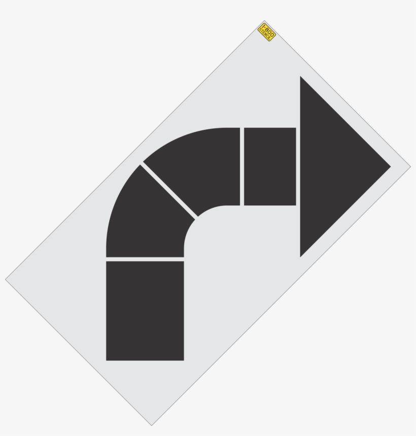 66" Walgreens Turn Arrow Stencil - Stencil, transparent png download