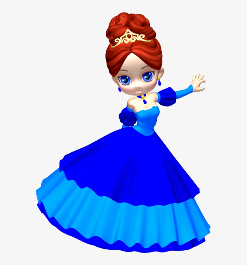 Princess In Blue Poser Png Clipart - Imagenes De Princesas Animadas, transparent png download