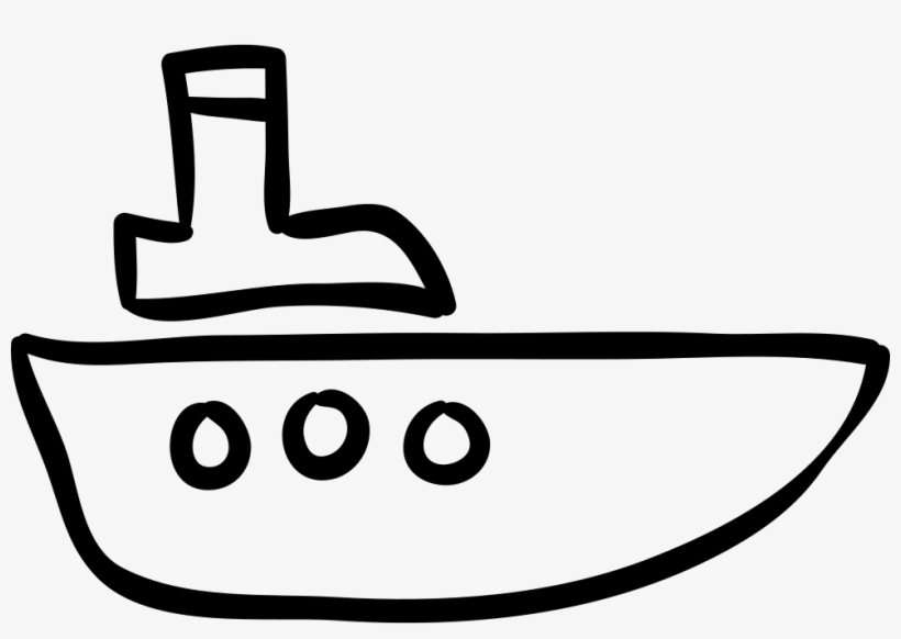 Boat Hand Drawn Outline Comments - Vector Graphics, transparent png download