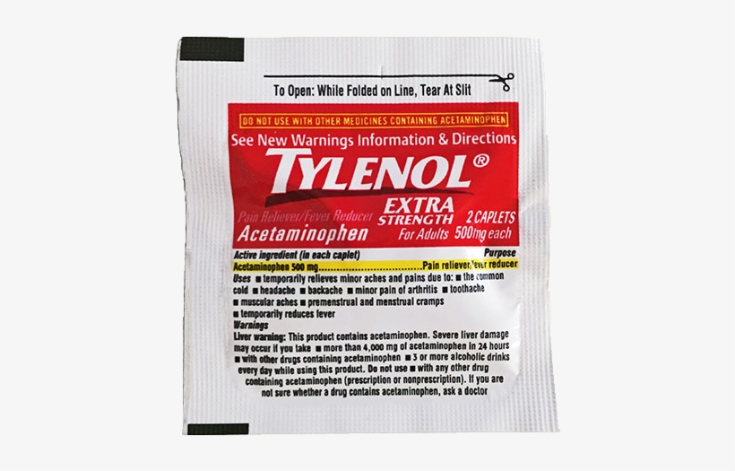 Tylenol Extra Strength - Tylenol Pain Reliever/fever Reducer, 500 Mg, Extra, transparent png download