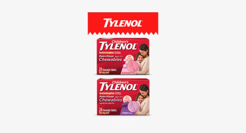 Dosing Has Changed For Children's Tylenol Chewable - Tylenol Children's Pain + Fever, 160 Mg, Chewable Tablets,, transparent png download