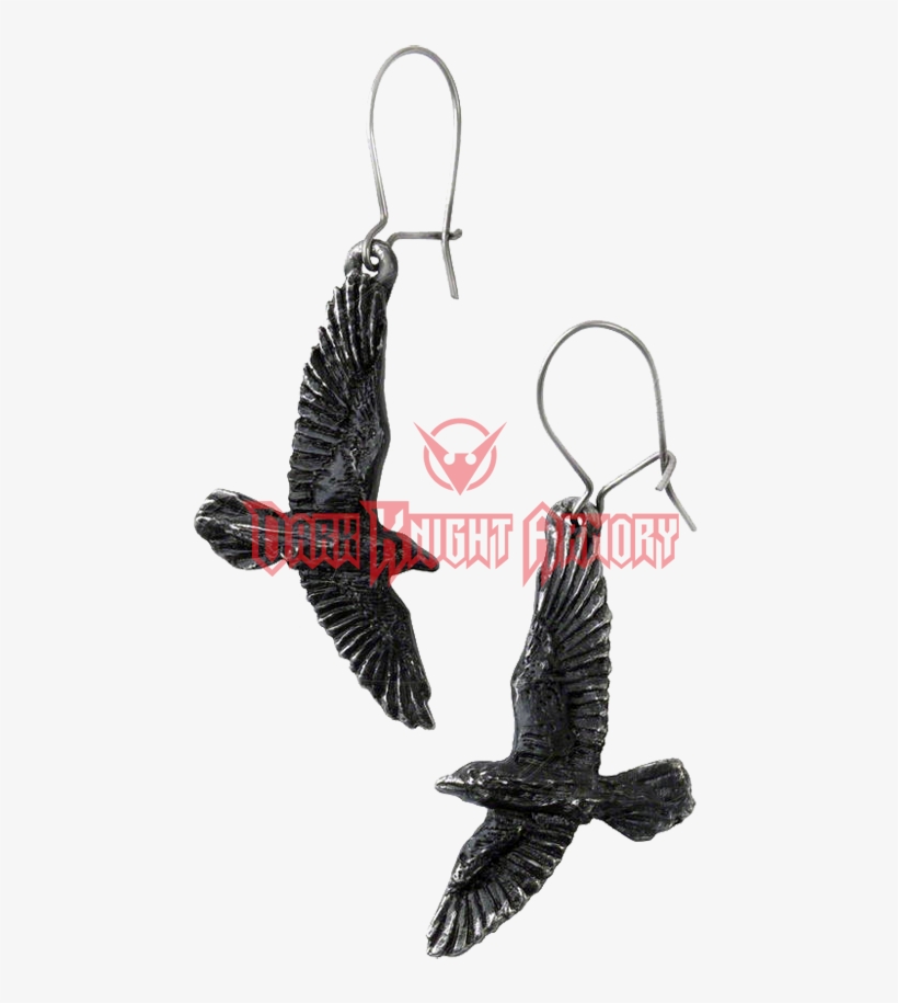 Black Raven Earrings - "black Raven Earrings", transparent png download