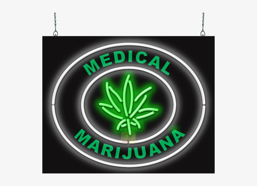 Medical Marijuana Neon Sign - Medical Cannabis, transparent png download