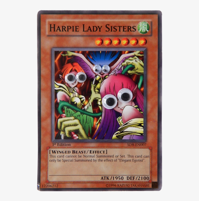 Harpie Lady Sisters With Googly Eyes - Helios Duo Yugioh, transparent png download
