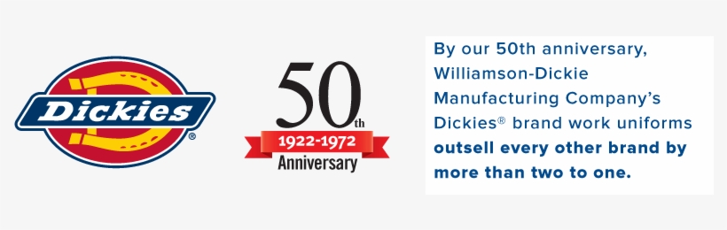 By Our 50th Anniversary, Williamson-dickie Manufacturing - Williamson Dickie, transparent png download