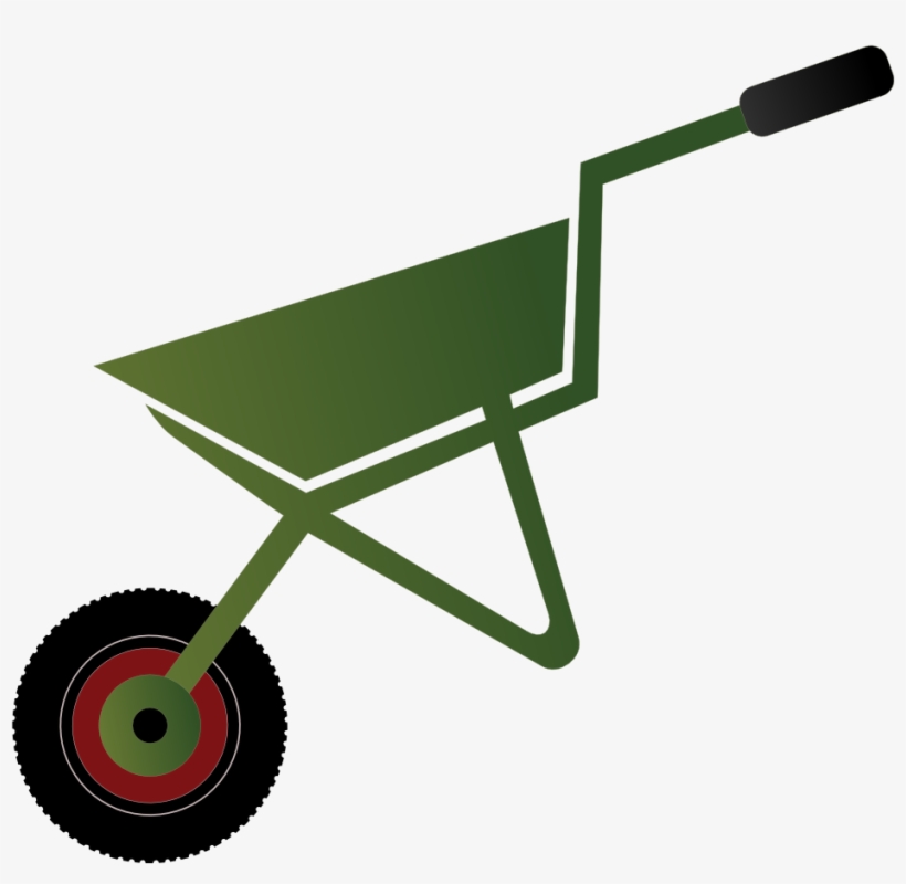 Clip Art Abstract Farm Wheel Barrow Scalable - Farmer Tools Clipart Png, transparent png download