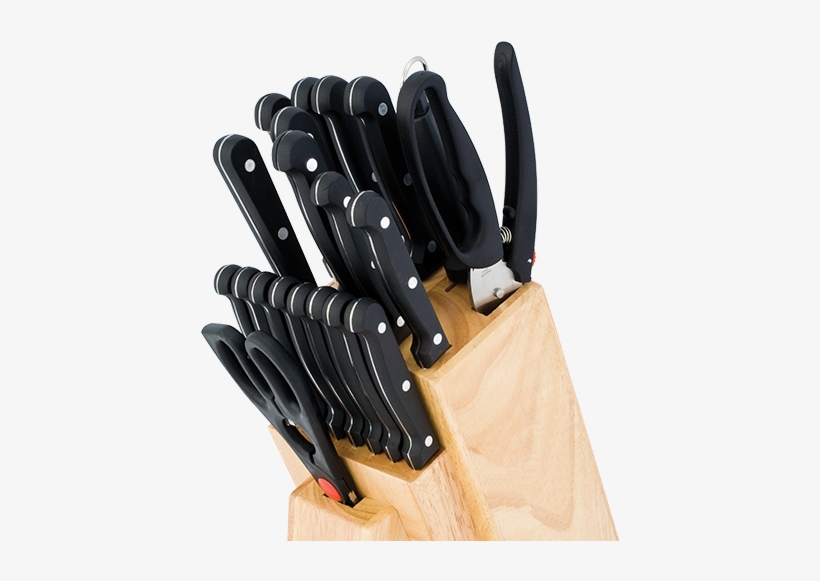 Cutlery Set With Wooden Block - Utica Cutlery Company, transparent png download