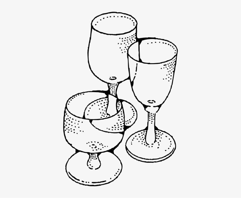 Wine Glasses Clip Art Free Vector 4vector - Drinking Glasses Clip Art, transparent png download
