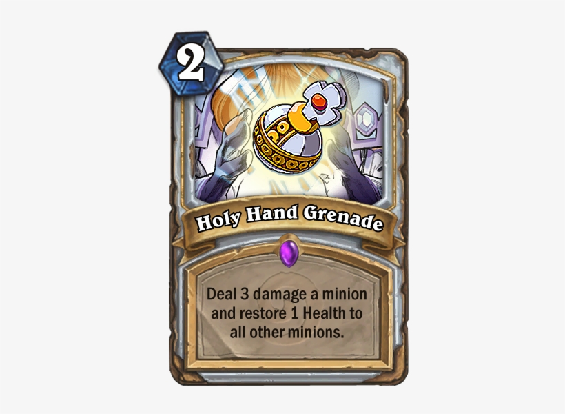 Holy Hand Grenadecard - Hearthstone Silence Custom Card, transparent png download