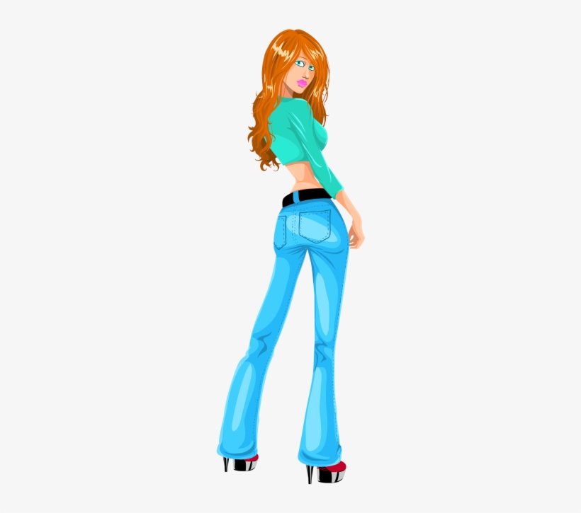 Girl Standing Vector Png Transparent Image - Portable Network Graphics, transparent png download