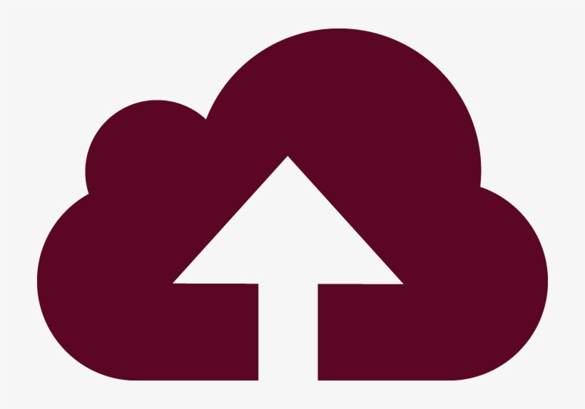Maroon Cloud With Arrow Pointing Up Icon - Easterwood Airport, transparent png download