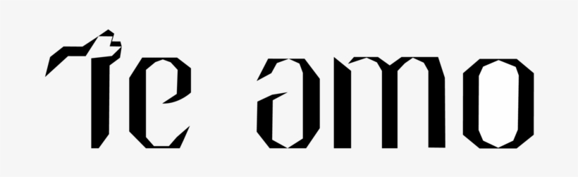 Te Amo - Calligraphy, transparent png download