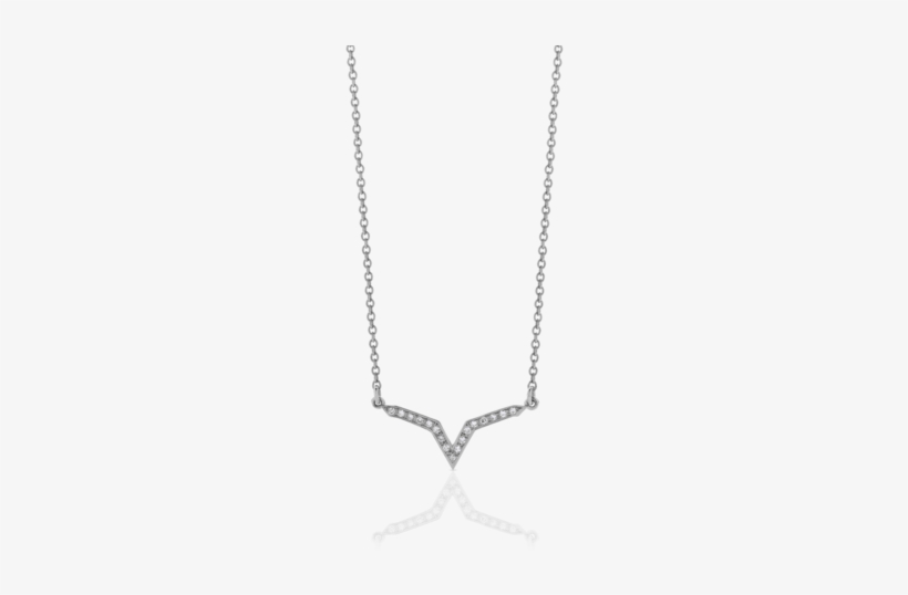 Star Line Necklace Pave - Necklace, transparent png download