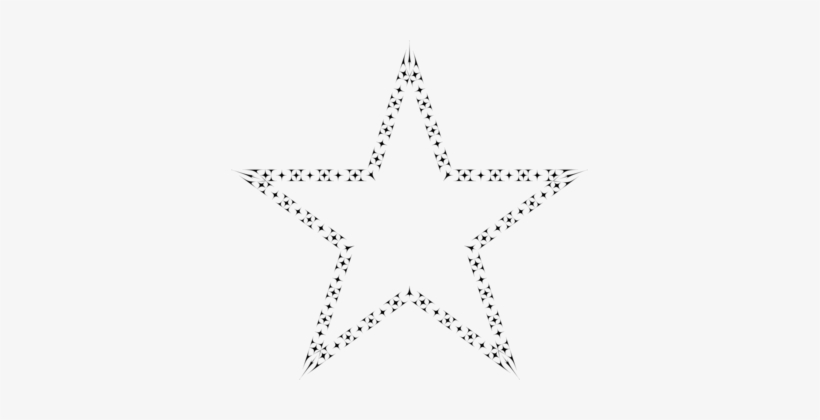 Star Line White Point Circle - Beyaz Yıldız, transparent png download