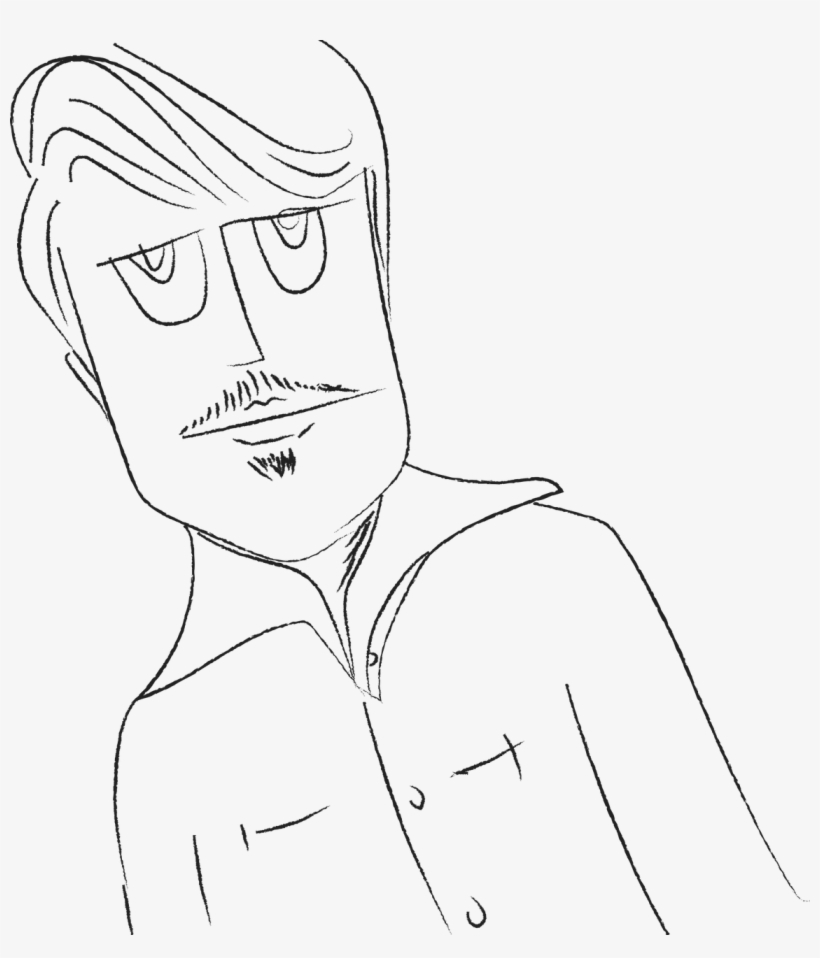 Human,man,mustache,free Vector Graphics,free Pictures, - Line Art, transparent png download