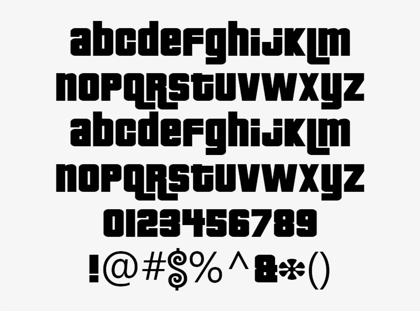 Retro Pricedown Example Pricedown Character Map - Pricedown Font, transparent png download