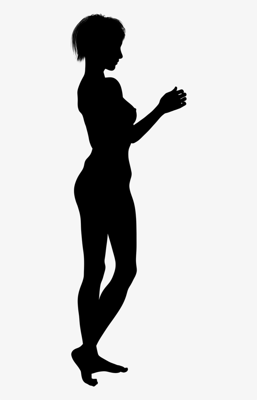 Silhouette Woman Young - Силуэт Женщины Пнг, transparent png download