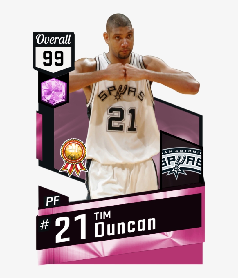 '03 Tim Duncan Pinkdiamond Card - Pink Diamond Kevin Love, transparent png download