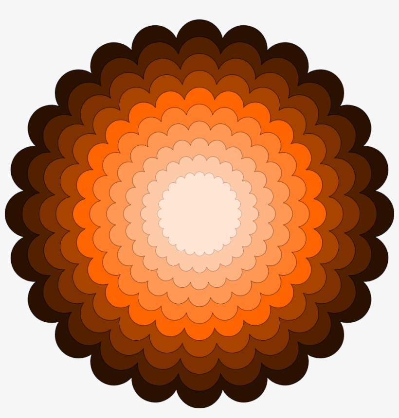 Scalloped Circle With 10 Layers Nested - Greetings Card Of Independence Day, transparent png download