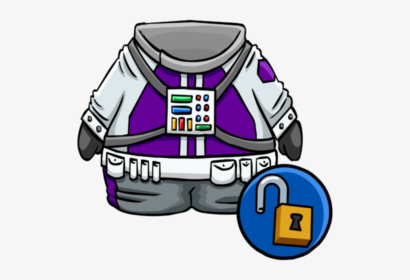 Purple Space Suit Unlockable Icon - Club Penguin Blue, transparent png download