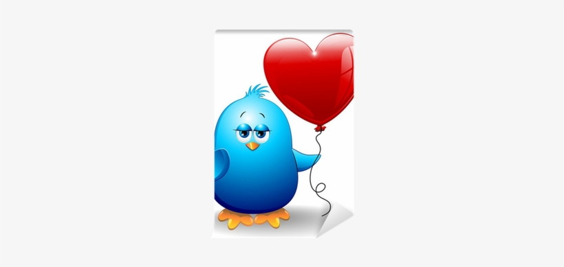 Ucellino Con Cuore Palloncino Bird With Heart Balloon - Balloon, transparent png download