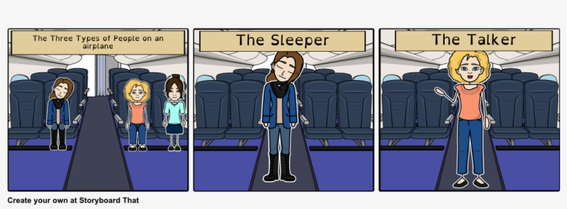 3 Types Of People On Airplanes - Airplane, transparent png download